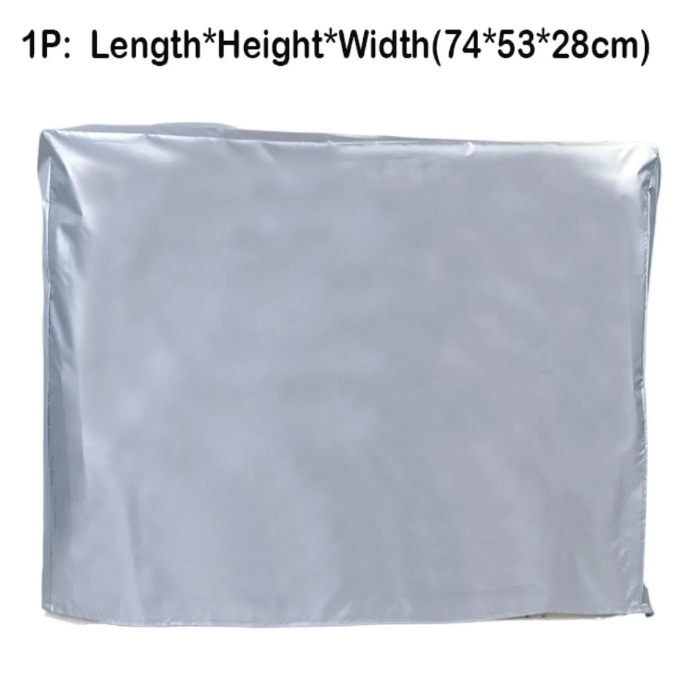 Heat-insulating Multisize Air Conditioner Silver Cover