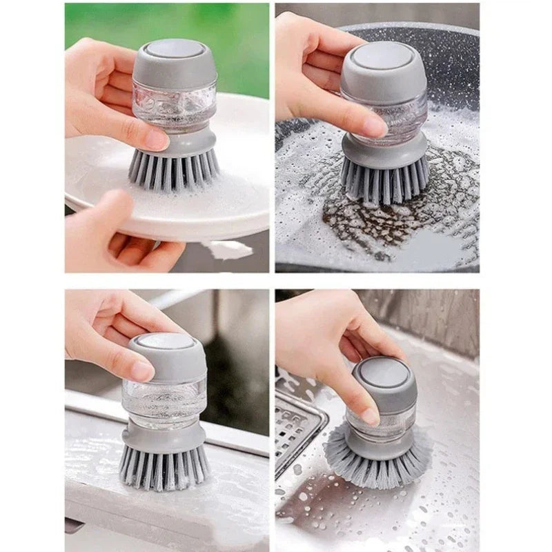 Soap Dispensing Dish Brush – Press & Clean