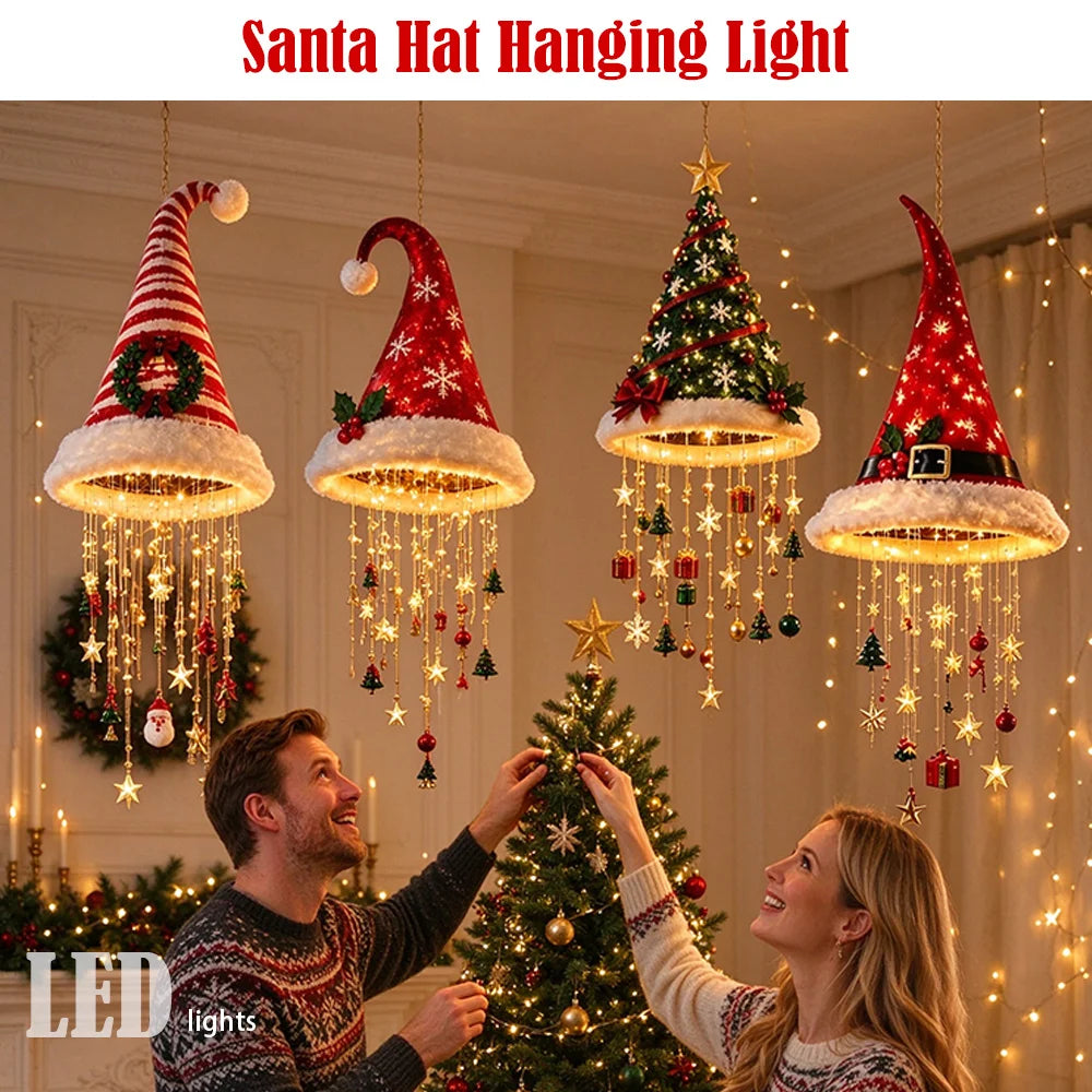 LED Santa Hat Hanging Light