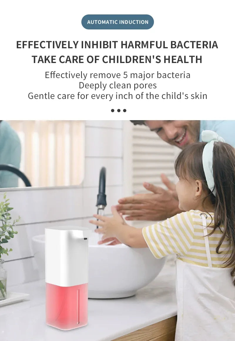 Automatic Foaming Soap Dispenser Touchless Induction Hand Washer Smart Soap Dispenser for Home Hotel Bathroom