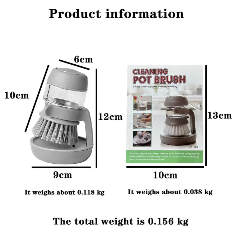 Soap Dispensing Dish Brush – Press & Clean